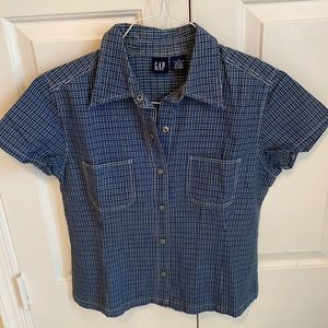 Vintage Gap Plaid Snap Shirt